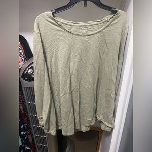 Chico’s green long sleeve green shirt